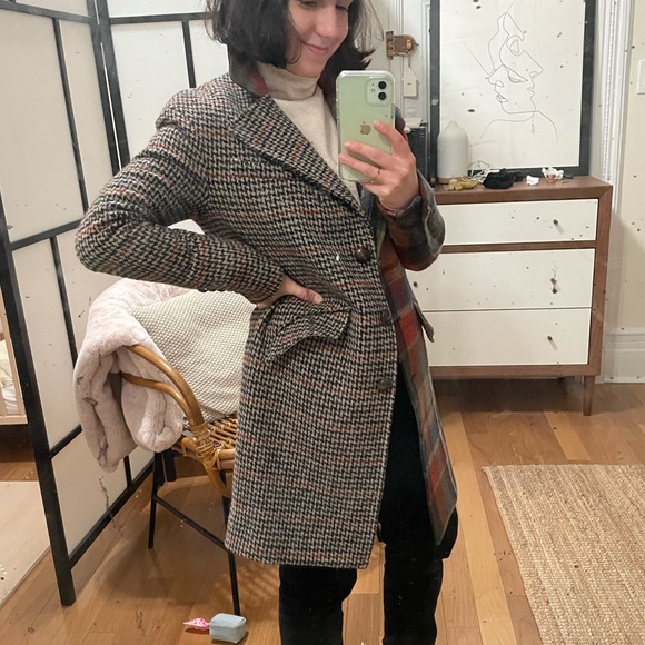 NWT Veronica Beard Patchwork Dickey Wool Coat XS - Picture 4 of 5